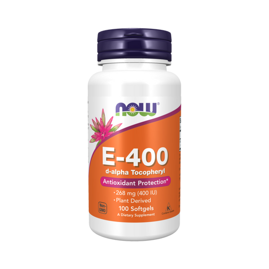 Now Vitamin E-400 D-Alpha Tocopheryl 100 Softgels